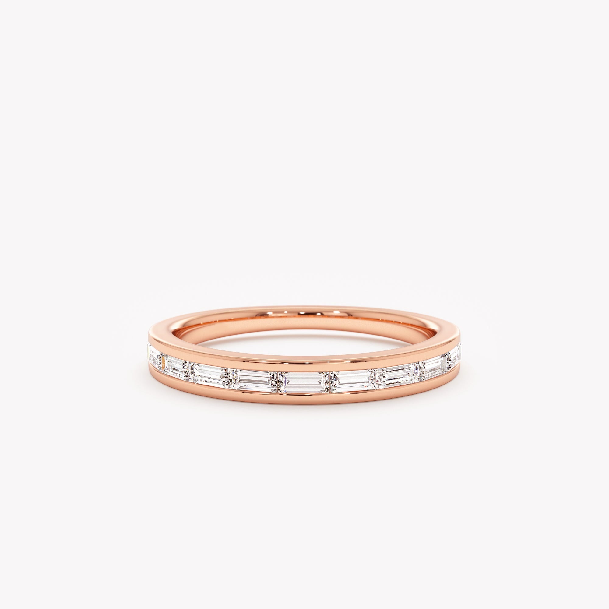 The Endless Light - Channel Set Baguette Inlay Band