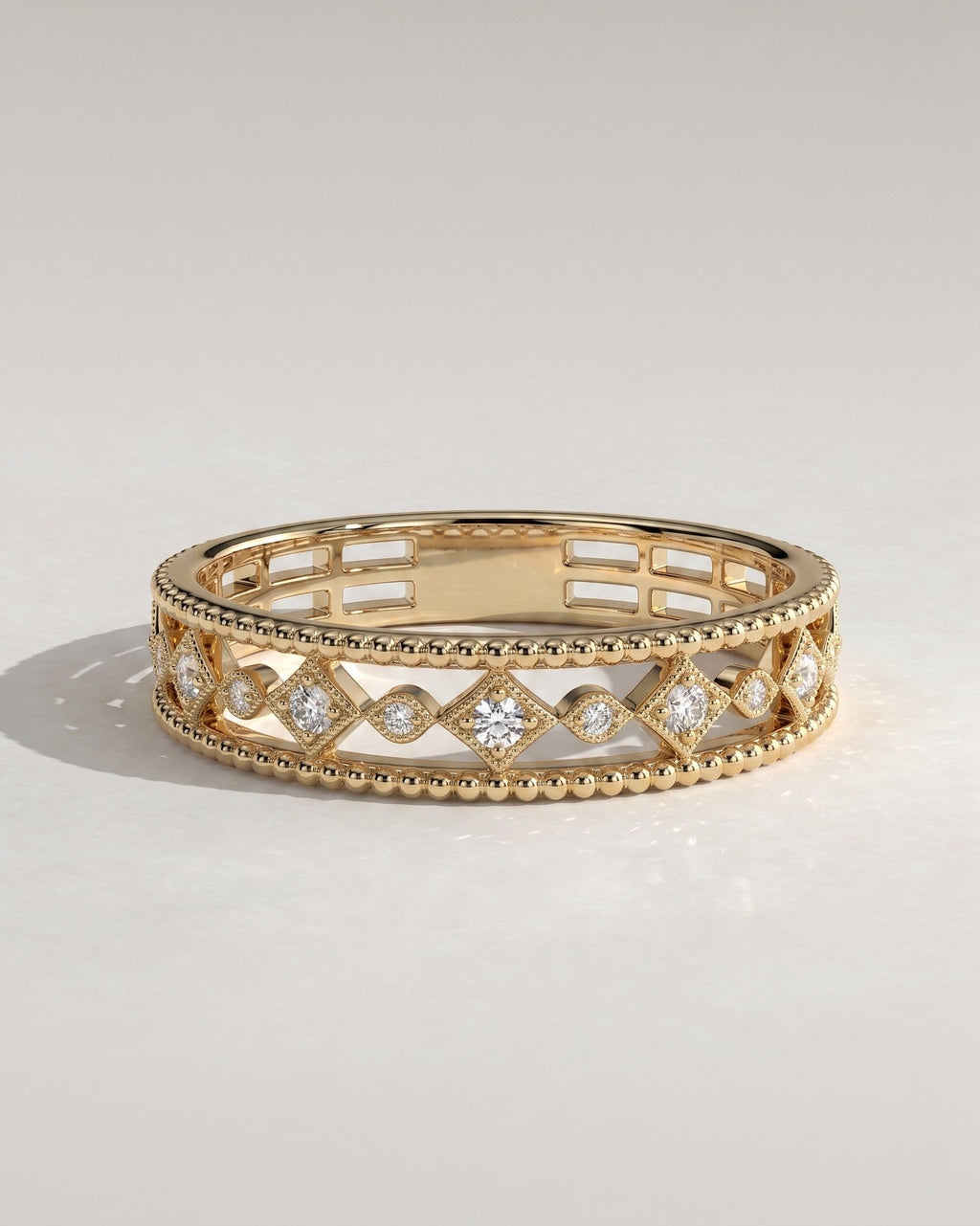 The Esme Band - Geometric Diamond Lattice Ring