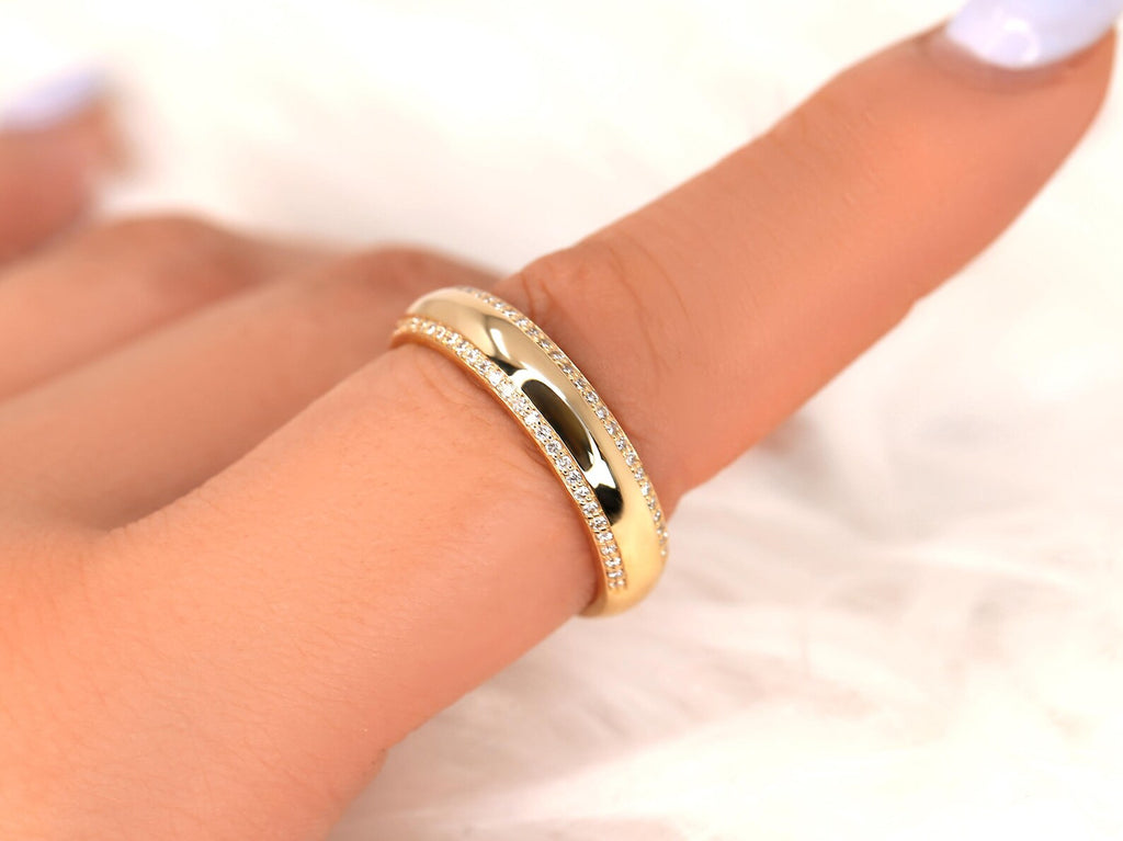 The Ethan Band - Men’s Double Row Pave Diamond Ring