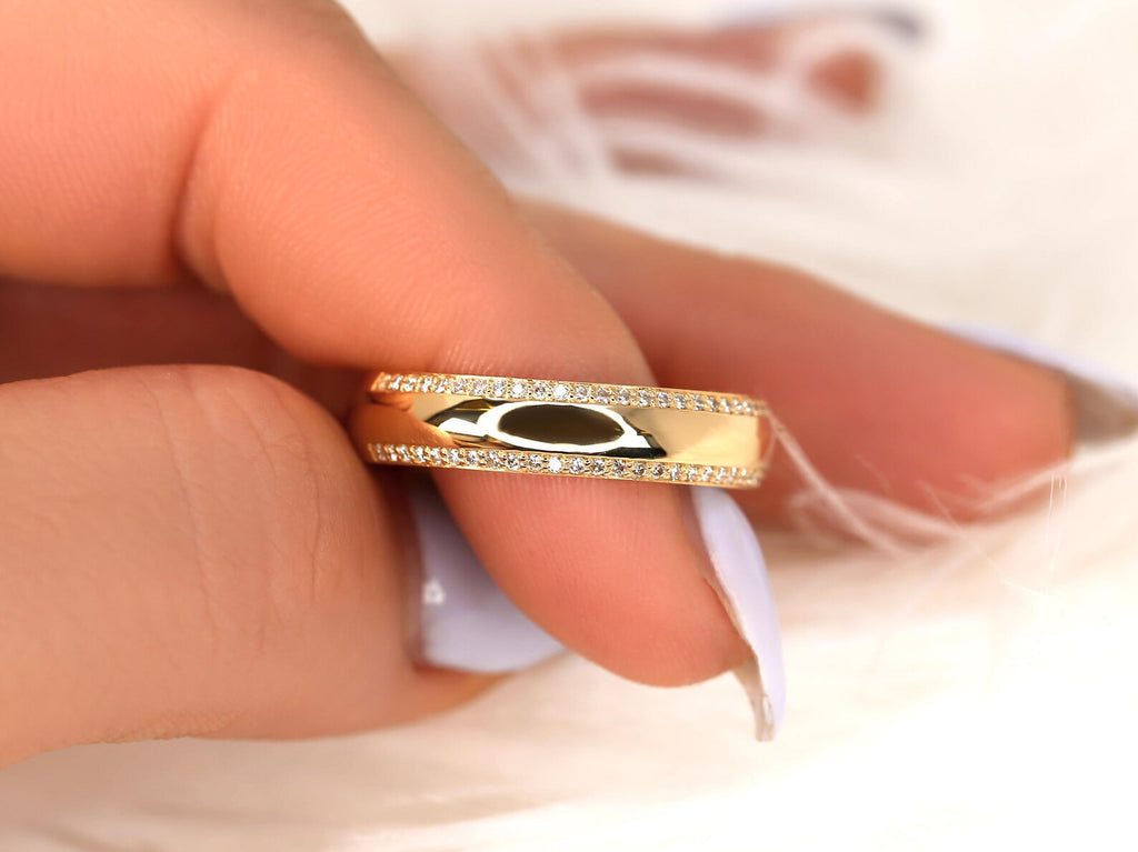 The Ethan Band - Men’s Double Row Pave Diamond Ring