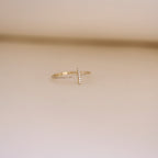The Faith Ring - Diamond Cross Pave Ring