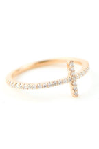 The Faith Ring - Diamond Cross Pave Ring
