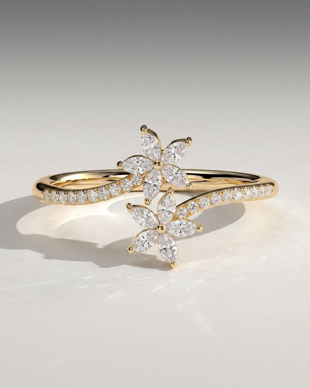 The Fleur Ring - Marquise Diamond Floral Ring