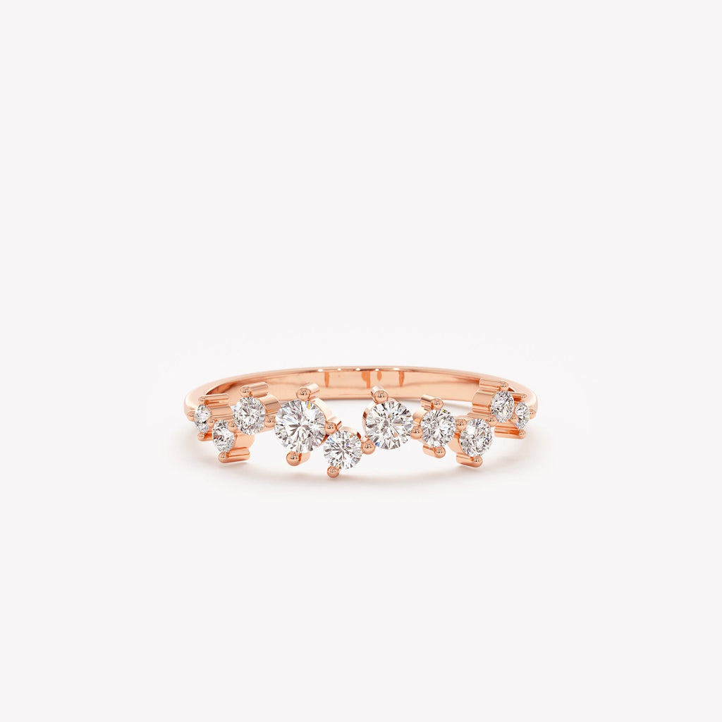 The Flora Ring - Organic Diamond Scatter Cluster Statement Ring