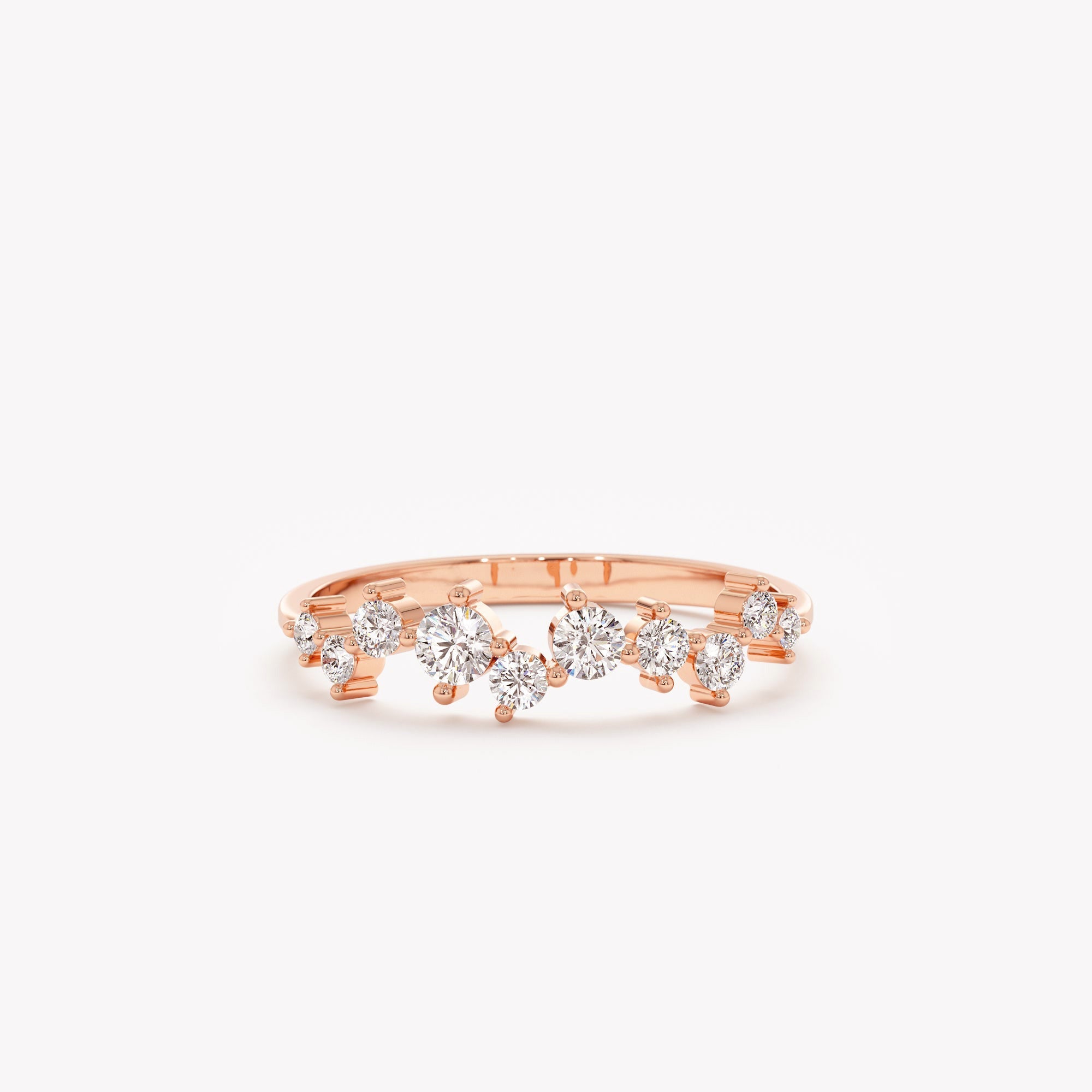 The Flora Ring - Organic Diamond Scatter Cluster Statement Ring