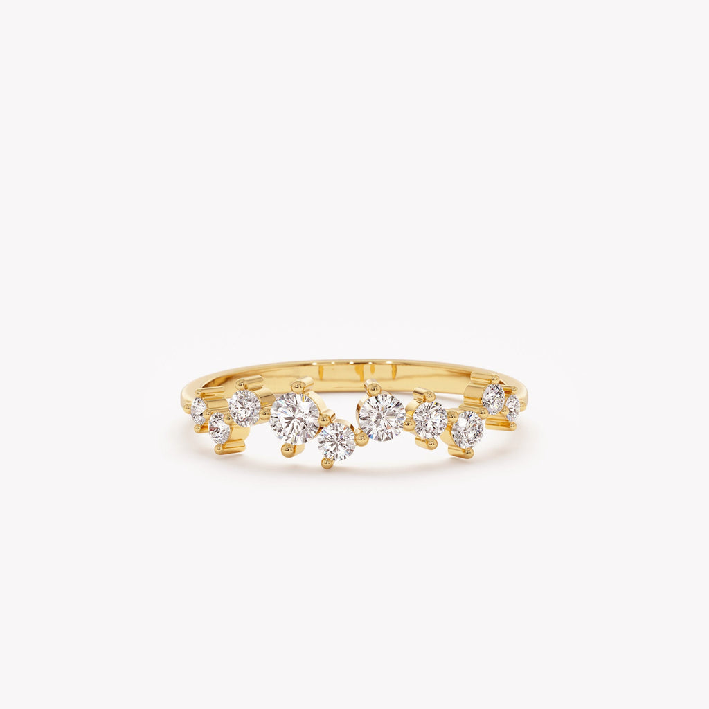 The Flora Ring - Organic Diamond Scatter Cluster Statement Ring