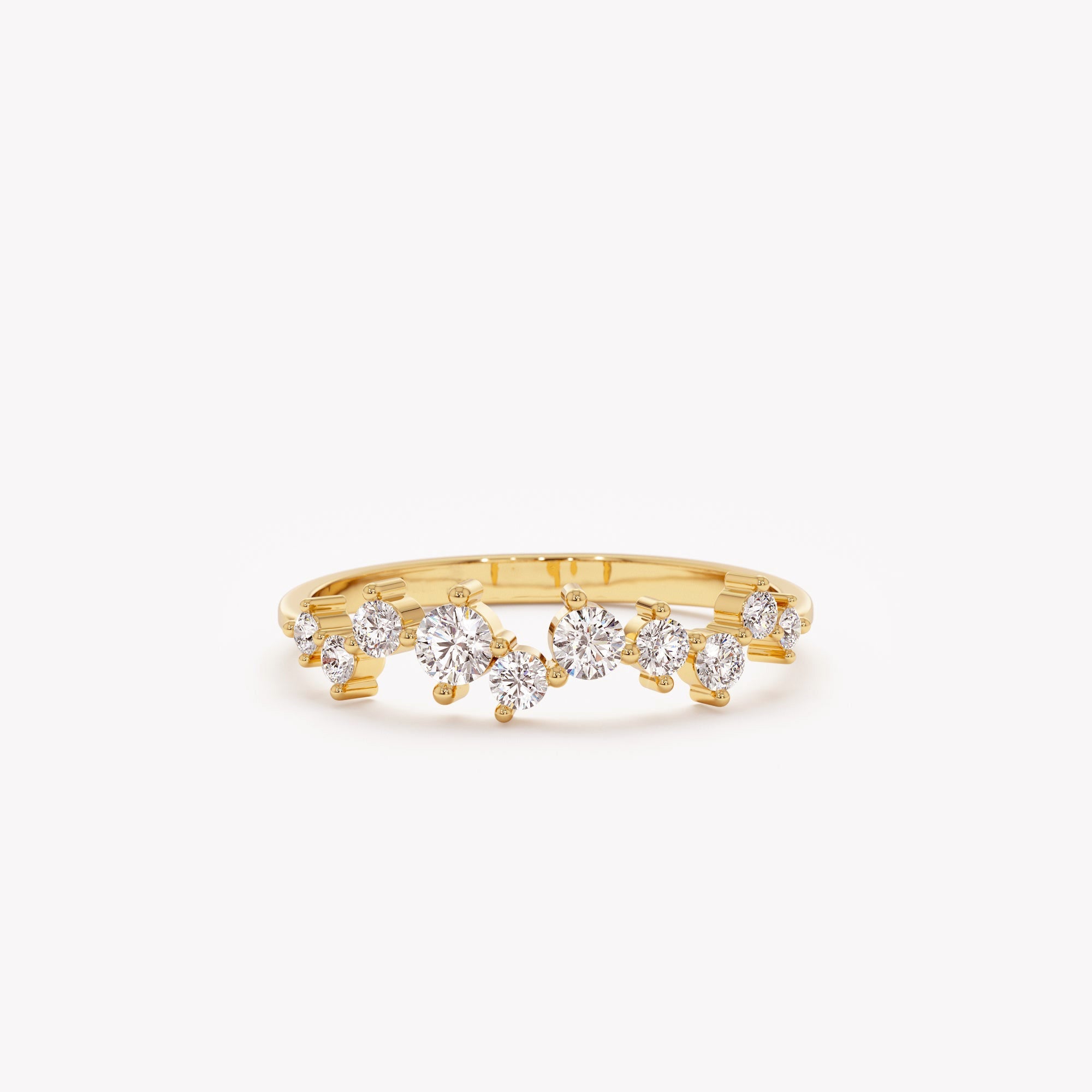 The Flora Ring - Organic Diamond Scatter Cluster Statement Ring