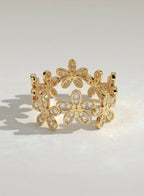 The Florea Ring - Diamond Floral Band