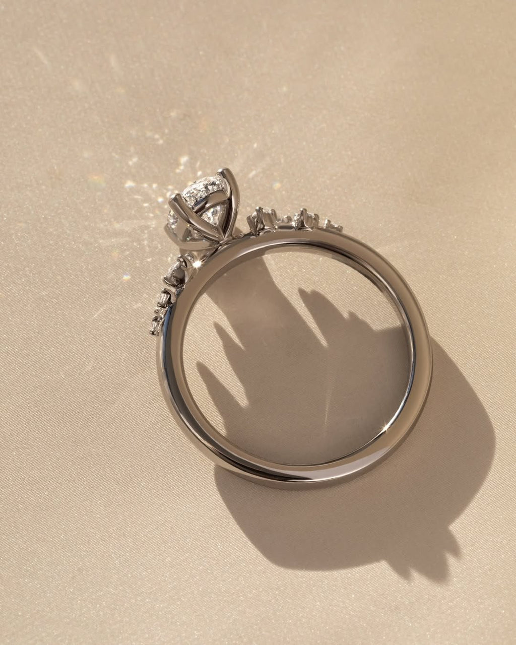 The Glowstar Ring - Oval Cluster Diamond Ring