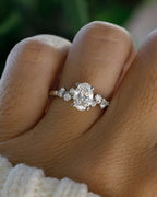 The Glowstar Ring - Oval Cluster Diamond Ring