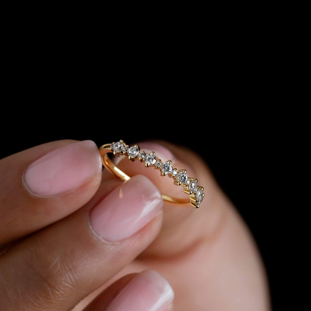 The Grace Band - Round Diamond Half Eternity Ring