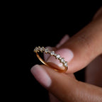 The Grace Band - Round Diamond Half Eternity Ring