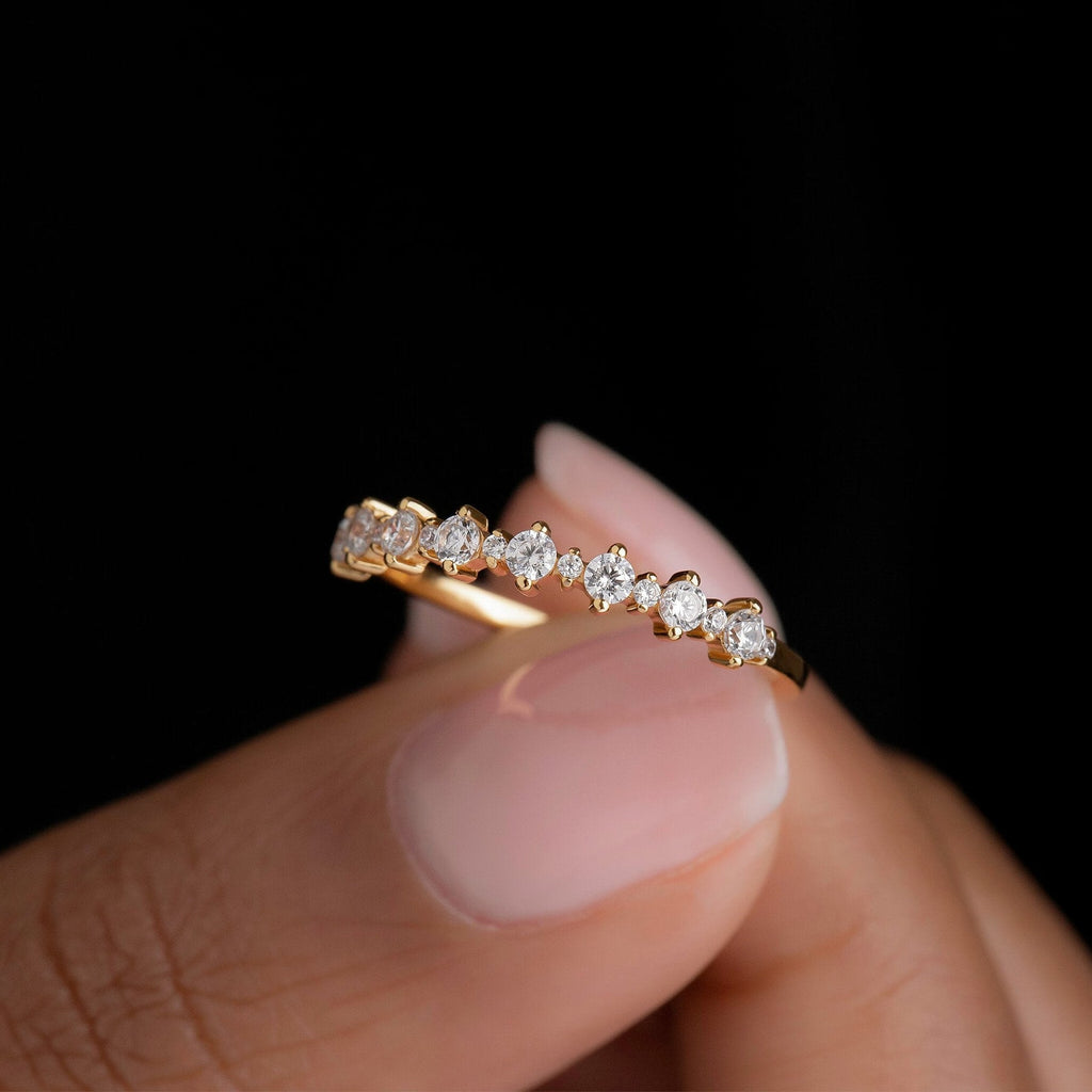 The Grace Band - Round Diamond Half Eternity Ring