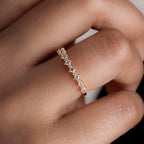 The Grace Band - Round Diamond Half Eternity Ring