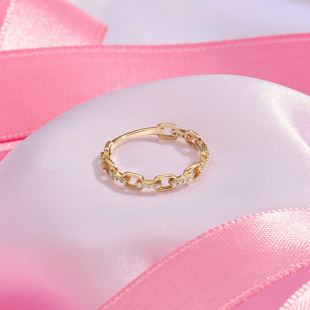The Harper Band - Diamond Chain Link Ring
