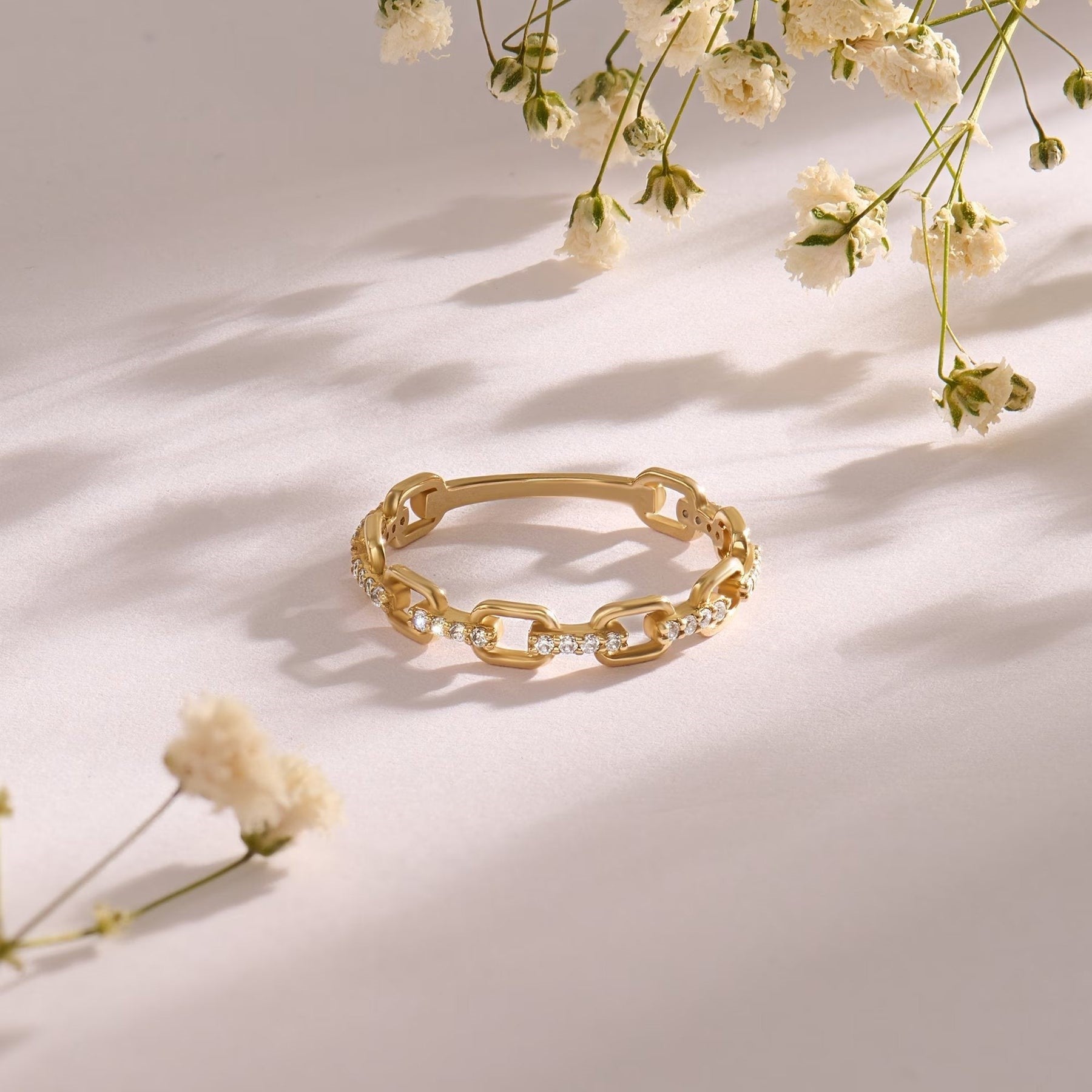 The Harper Band - Diamond Chain Link Ring