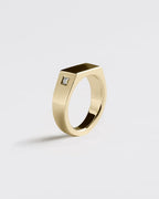 The Henry Ring - Square Diamond Signet Men’s Ring