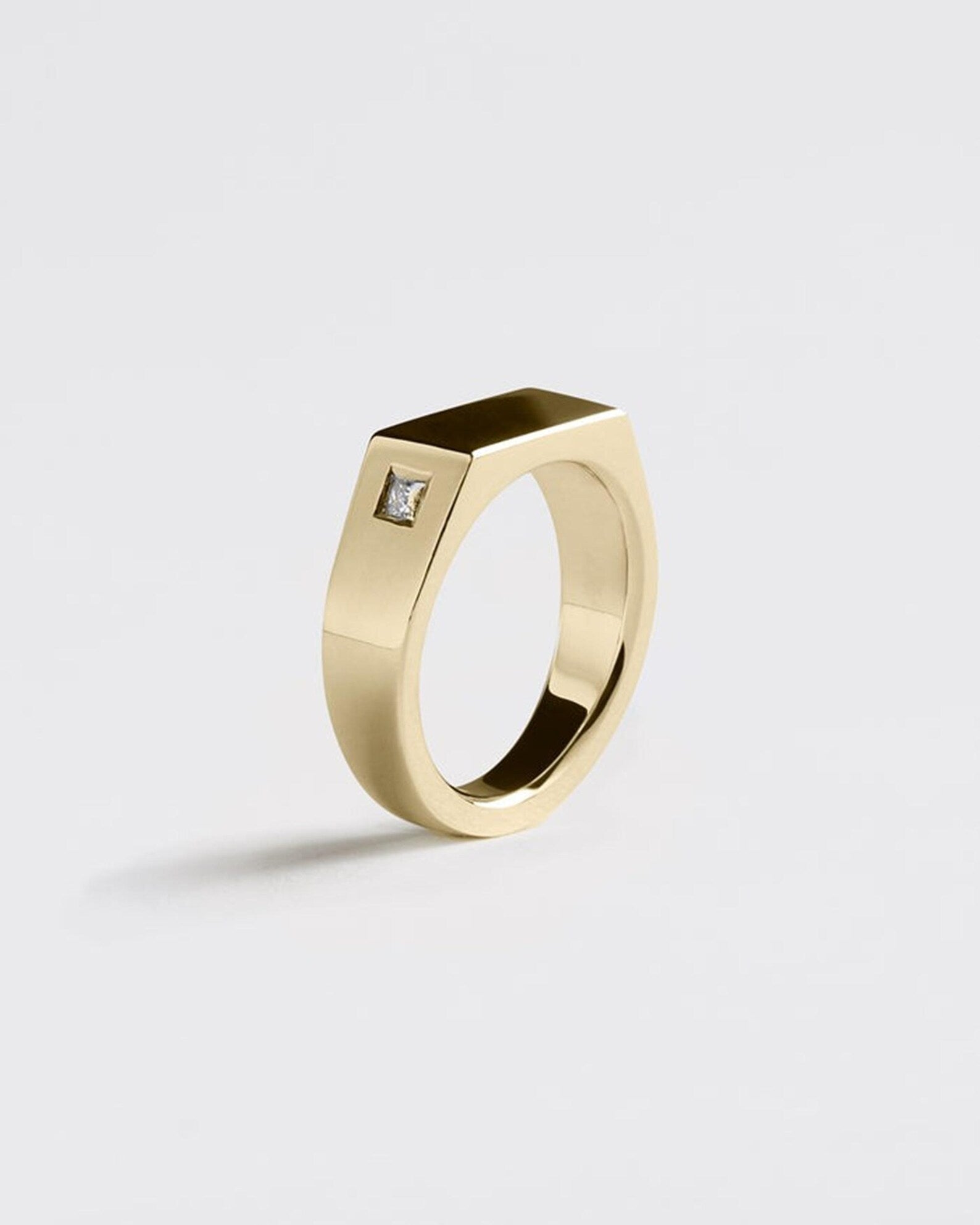 The Henry Ring - Square Diamond Signet Men’s Ring