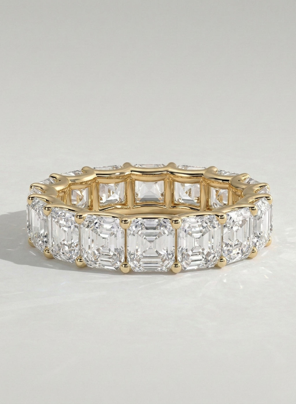 The Isolène Band - Asscher Cut Full Eternity Wedding Ring