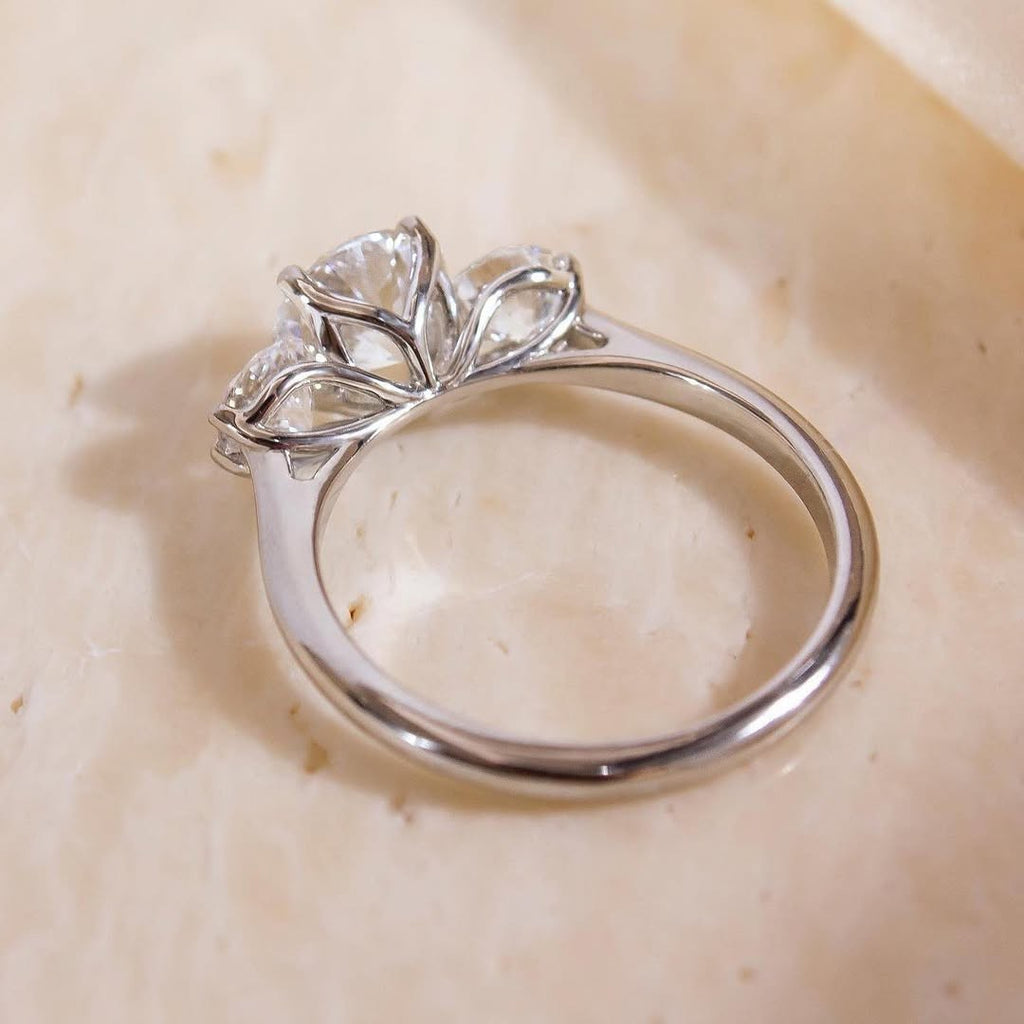 The Juliet Ring - Round Three Stone Diamond Engagement Ring