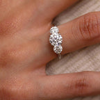 The Juliet Ring - Round Three Stone Diamond Engagement Ring