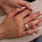 The Juliet Ring - Round Three Stone Diamond Engagement Ring
