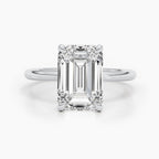 The Kayla Ring - Emerald Cut Solitaire Diamond Engagement Ring