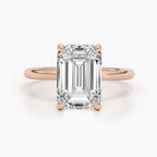 The Kayla Ring - Emerald Cut Solitaire Diamond Engagement Ring