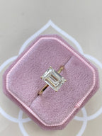 The Kayla Ring - Emerald Cut Solitaire Diamond Engagement Ring