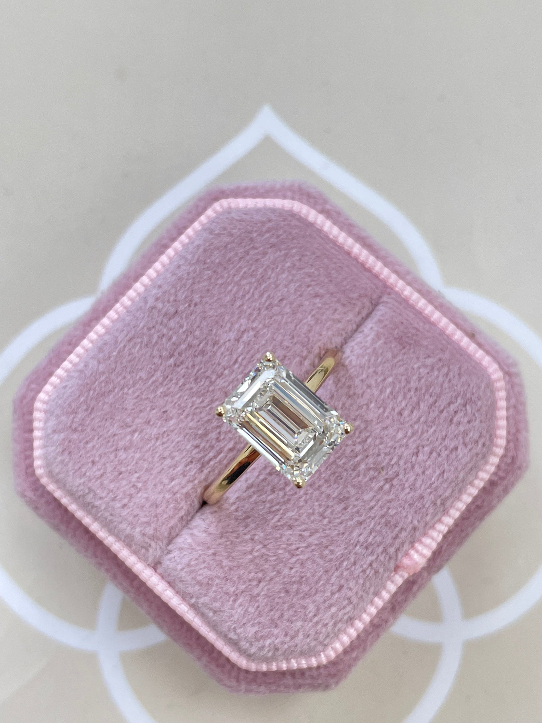 The Kayla Ring - Emerald Cut Solitaire Diamond Engagement Ring