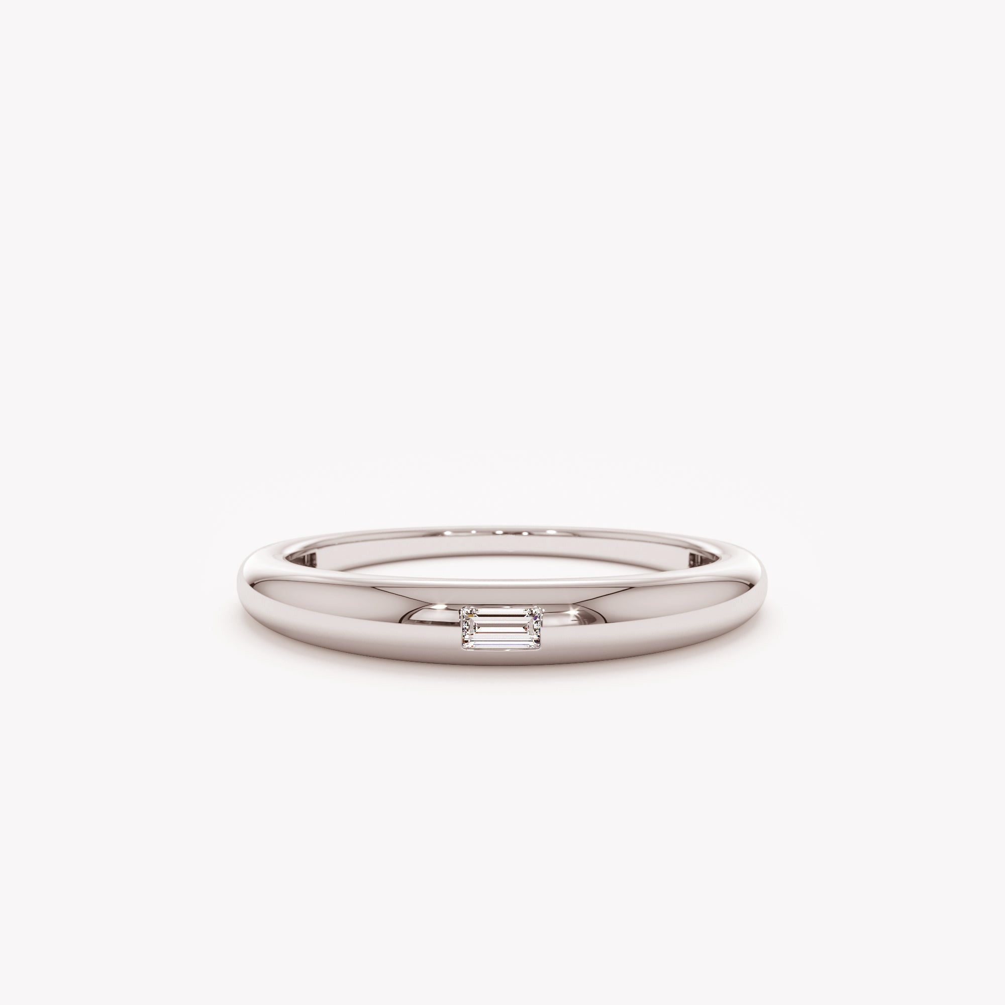 The Leni Ring - Baguette Diamond Dome Ring