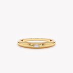 The Leni Ring - Baguette Diamond Dome Ring