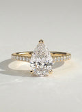 The Lightfall Ring - Pear Diamond Pave Engagement Ring