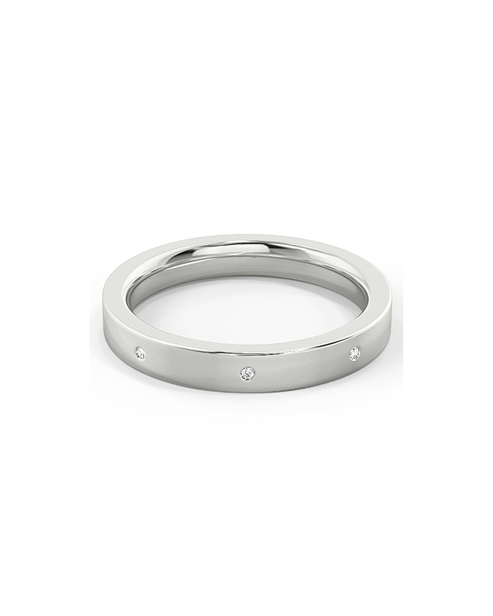 The Lila Band - Flush-Set Diamond Band