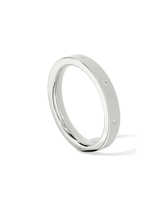 The Lila Band - Flush-Set Diamond Band