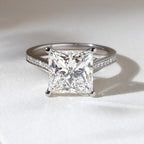 The Lily Ring - Princess Cut Split Shank Diamond Ring