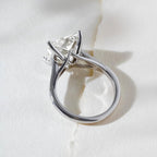 The Lily Ring - Princess Cut Split Shank Diamond Ring