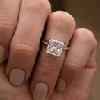 The Lily Ring - Princess Cut Split Shank Diamond Ring