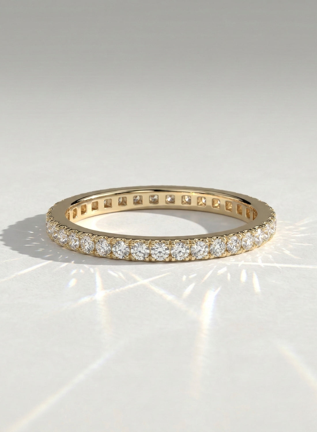 The Liora Band - Full Eternity Micro-Pavé Ring in Silver