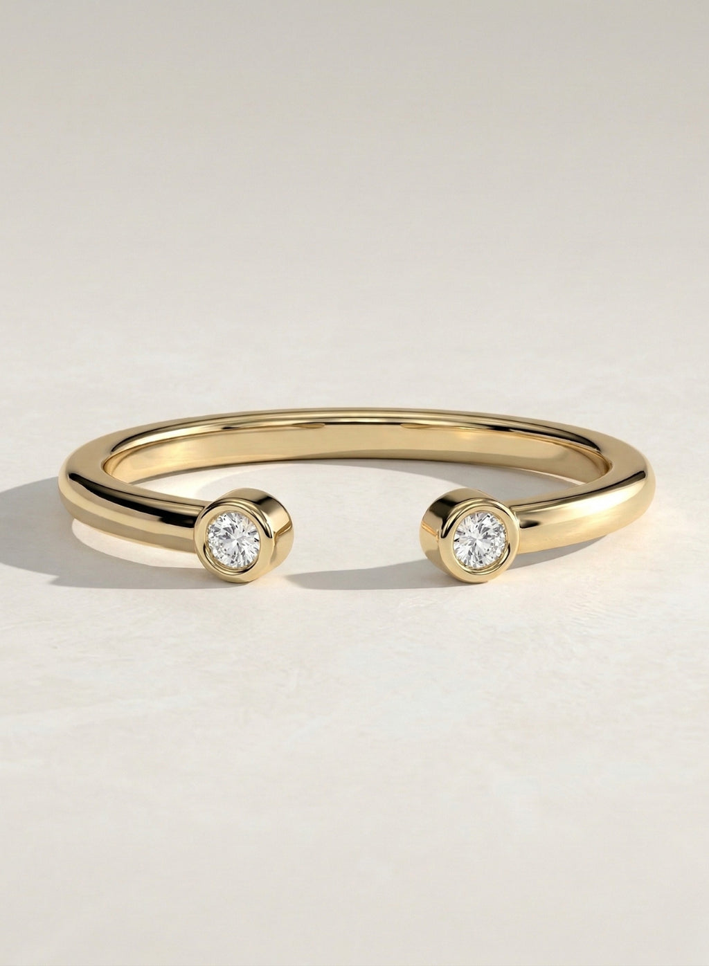 The Lirenne Ring - Cuff Round Diamond Ring