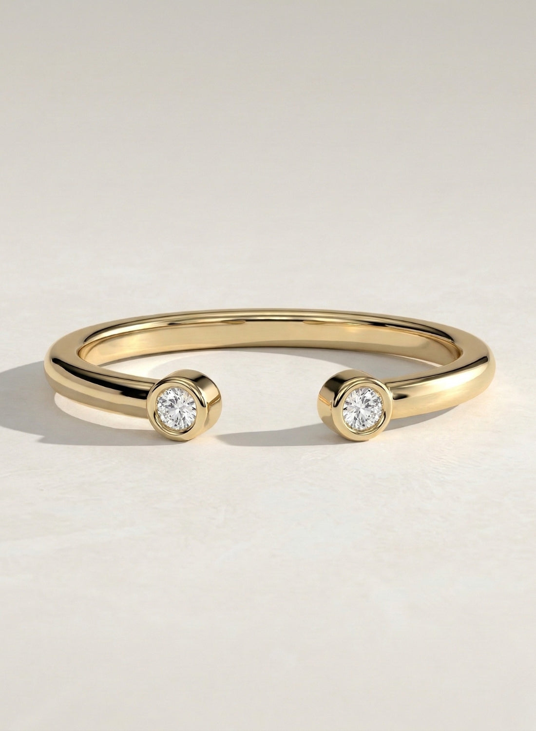 The Lirenne Ring - Cuff Round Diamond Ring