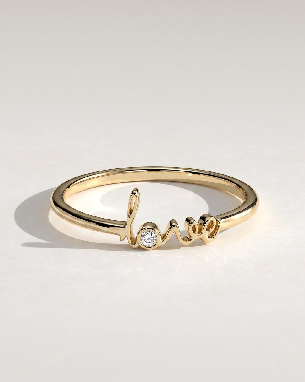 The Love Ring - Diamond Script Ring