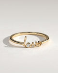 The Love Ring - Diamond Script Ring