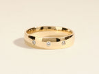 The Lucas Band - Three Stone Bezel Diamond Band