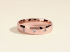 The Lucas Band - Three Stone Bezel Diamond Band