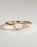 The Luna Ring - Crescent Moon Diamond Ring