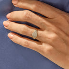 The Maeve Ring - Pavé Diamond Shield Ring