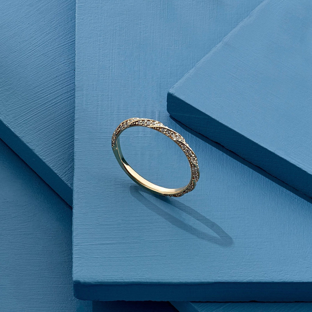 The Marina Band - Diamond Wave Wrap Ring