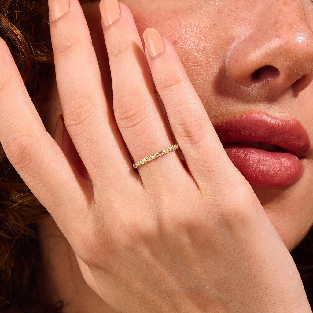 The Marina Band - Diamond Wave Wrap Ring