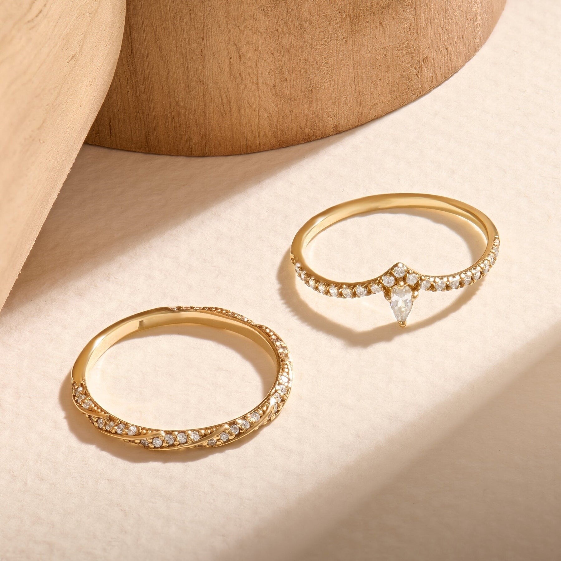 The Marina Band - Diamond Wave Wrap Ring